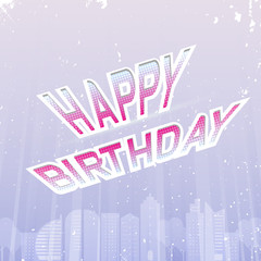 Happy birthday comic text background