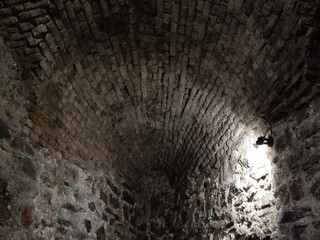 Stone vault of a medieval castle