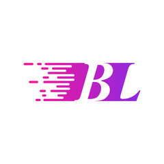 initial letter logo moves fast