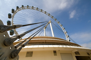 Singapore Flyer, a giant Ferris wheel in Singapore, once the tallest with the height of 165 metres,...