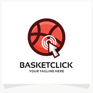 Basketball Click Logo Design Template Inspirations