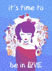 Greeting card for girl. 