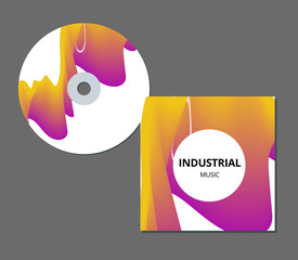 CD cover presentation design template with copy space and wave effect, editable EPS10 vector illustration.