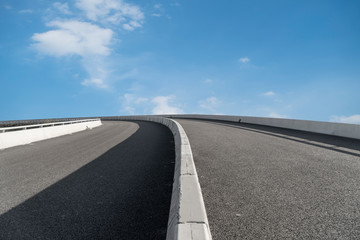 Air highway asphalt road and beautiful sky scenery