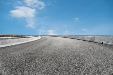 Air highway asphalt road and beautiful sky scenery