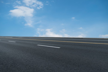 Fototapeta premium Air highway asphalt road and beautiful sky scenery