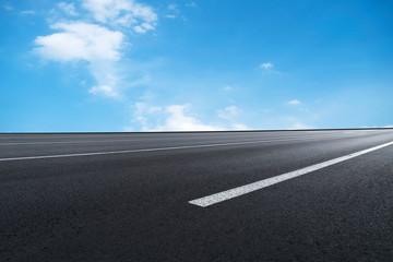 Air highway asphalt road and beautiful sky scenery