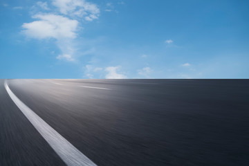 Air highway asphalt road and beautiful sky scenery