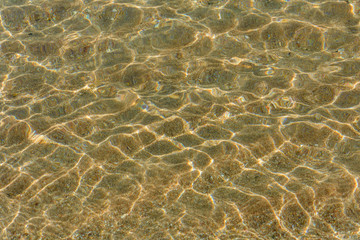 Background of the Red sea water surface and sandy bottom