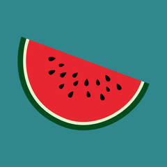 Watermelon slice.Vector illustration