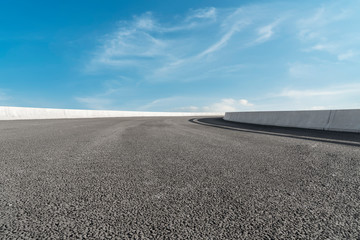 Air highway asphalt road and beautiful sky scenery