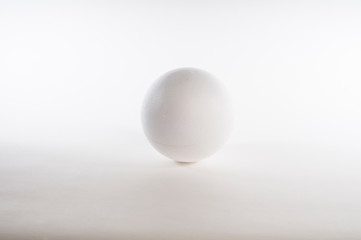A white styrofoam ball