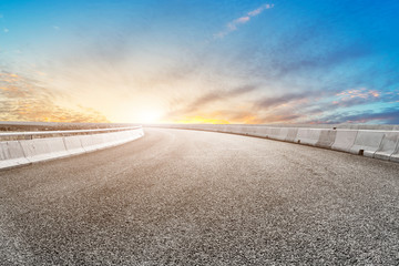 Air highway asphalt road and beautiful sky scenery