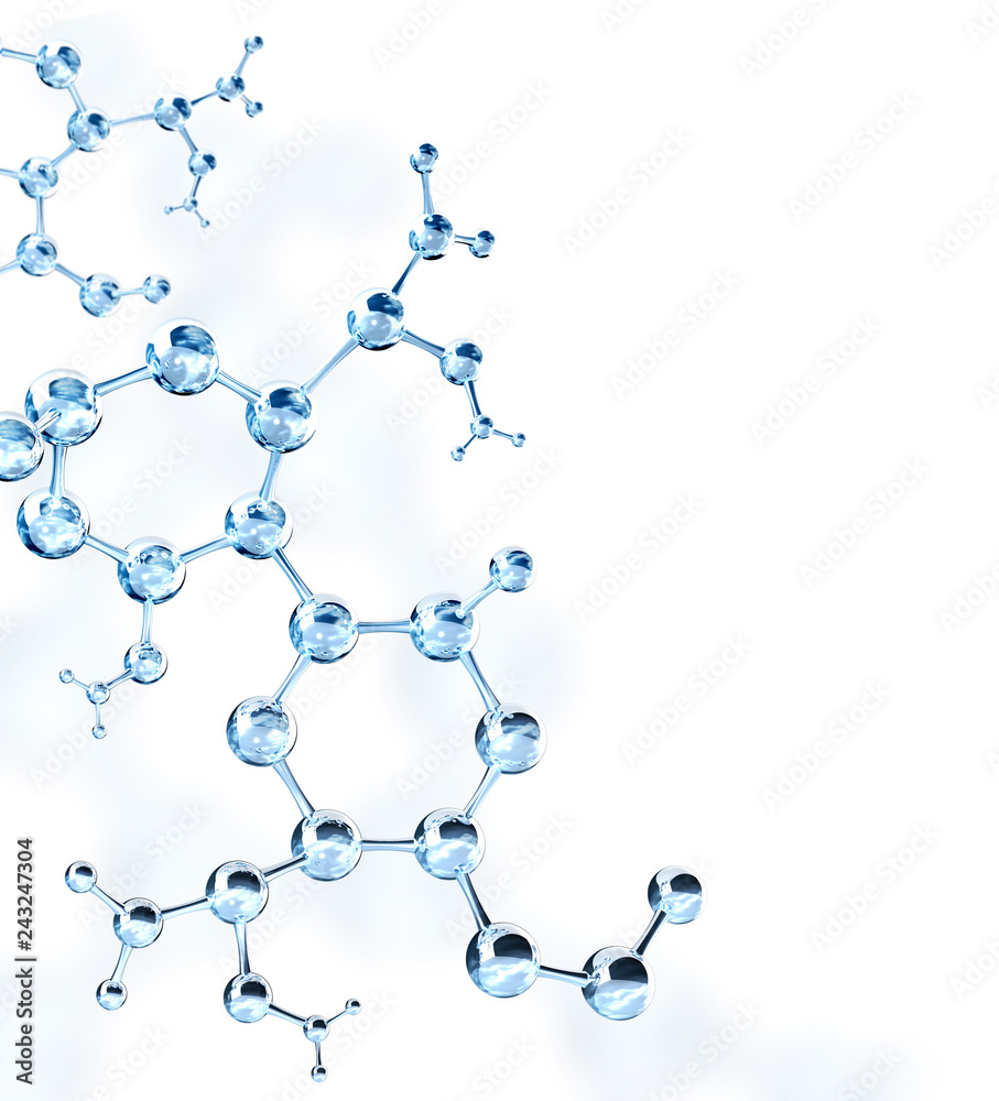 Wall mural abstract molecular structure