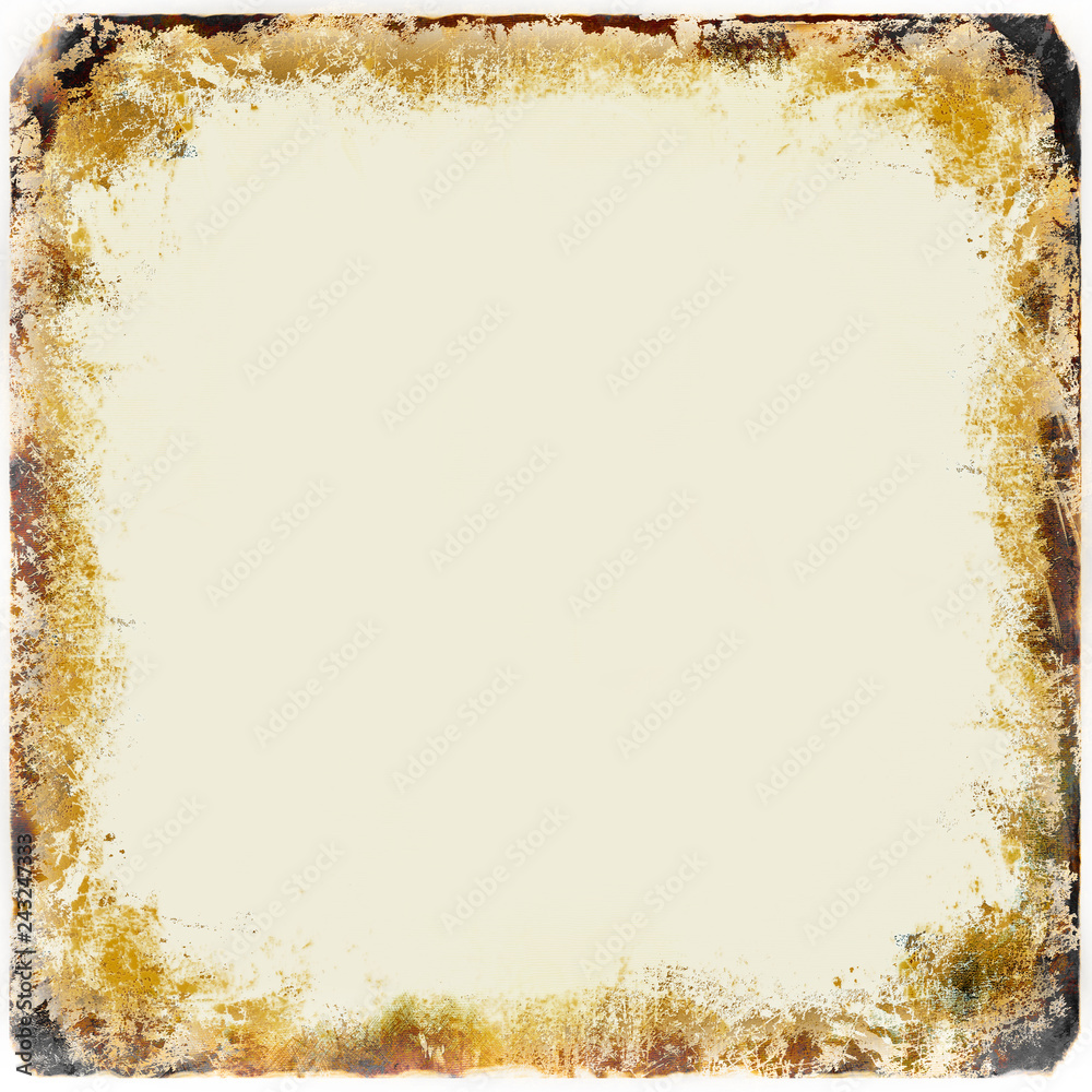 Poster picture frame with rustical scratched structural pattern.