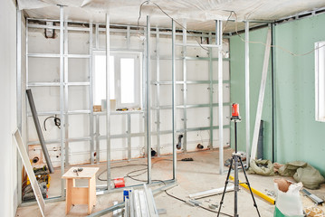 Construction of the house, inside view