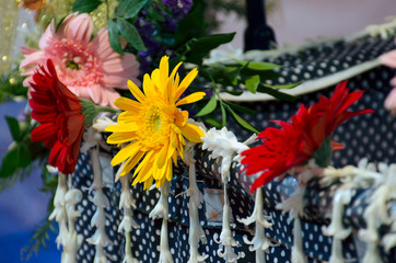 decoration of colourful flowers 