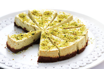 pistachio cake food background