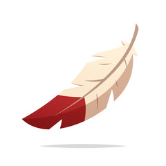 Native american eagle feather vector isolated © FARBAI