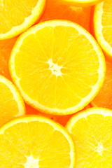 slices of fresh orange fruits food background texture