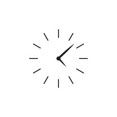 Clock time icon graphic design template vector