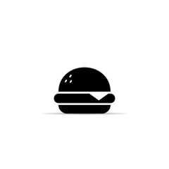 Fast food icon, burger icon. vector simple isolated illustration.