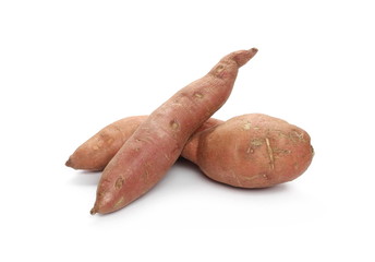 Sweet potato isolated on white background