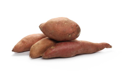 Sweet potato isolated on white background