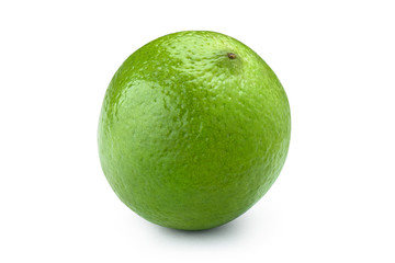 Fresh lime, isolated on white background
