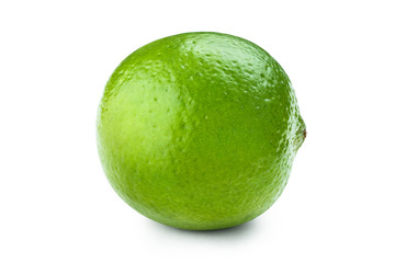 Fresh lime, isolated on white background