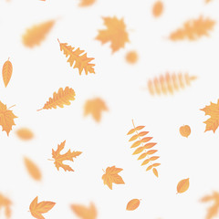 Autumn composition. Seamless autumn maple leaves pattern. EPS 10