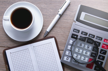 coffee calculator notebook