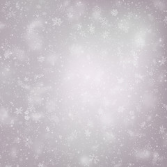 Decorative winter card with white snowflakes. EPS 10