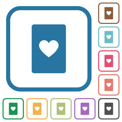 Heart card symbol simple icons