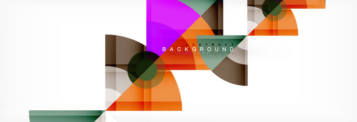 Trendy circles composition geometric background