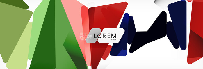 Mosaic triangular low poly style abstract geometric background. Polygonal vector. Abstract white bright technology design.