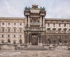 Neue burg -  the new part of the Hofburg palace. Vienna, Austria