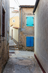 Fototapeta na wymiar Street scene in Mali Losinj, Croatia.
