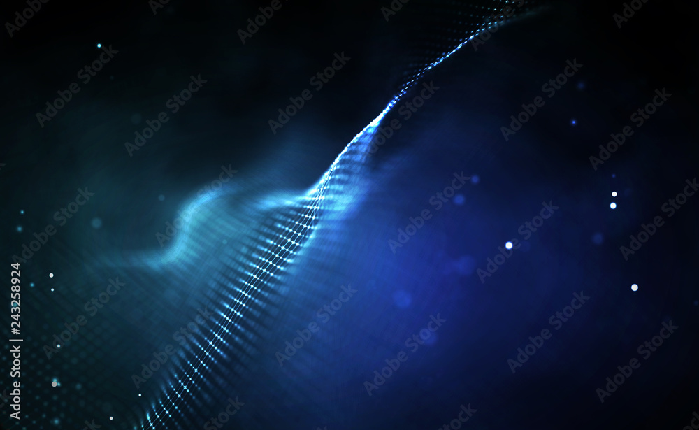 Poster blockchain technology background. cryptocurrency fintech block chain network and programming concept