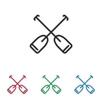 Oars vector icon