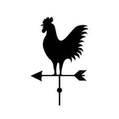 Weathercock vector icon isolated on white background.