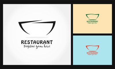 bowl abstract icon restaurant logo