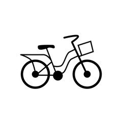 Fototapeta premium Bicycle vector icon on white background. 