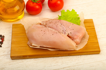 Raw chicken breast