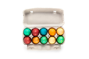 Perfect colorful handmade easter eggs