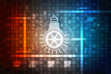 bulb future technology, innovation background, creative idea concept 