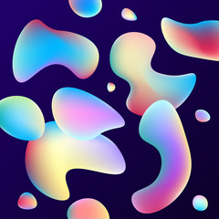 Abstract background with liquid colored shapes and textures