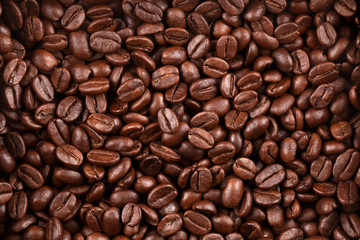 Roasted coffee beans background