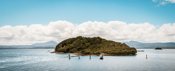 Sarah Island Tasmania, Macquarie Harbour Penal Station, abandoned convict island