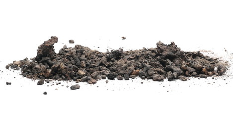 Fototapeta premium Coal ash isolated on white background